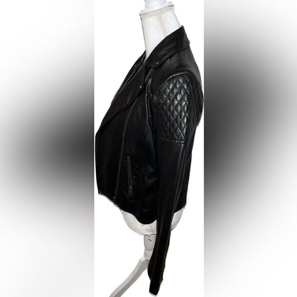 TOPSHOP Moto leather look bomber, rarely worn, great condition - Picture 2 of 5